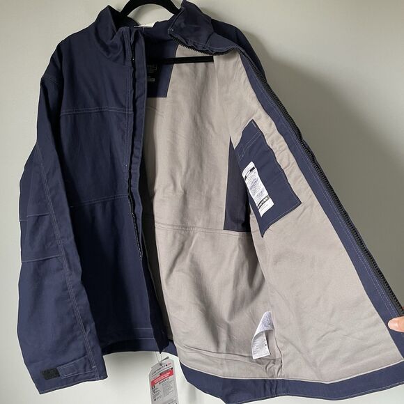 Carhartt FR Full Swing Quick Duck Lined Jacket Relaxed Fit Navy Blue Men's 2XL T - Picture 6 of 15